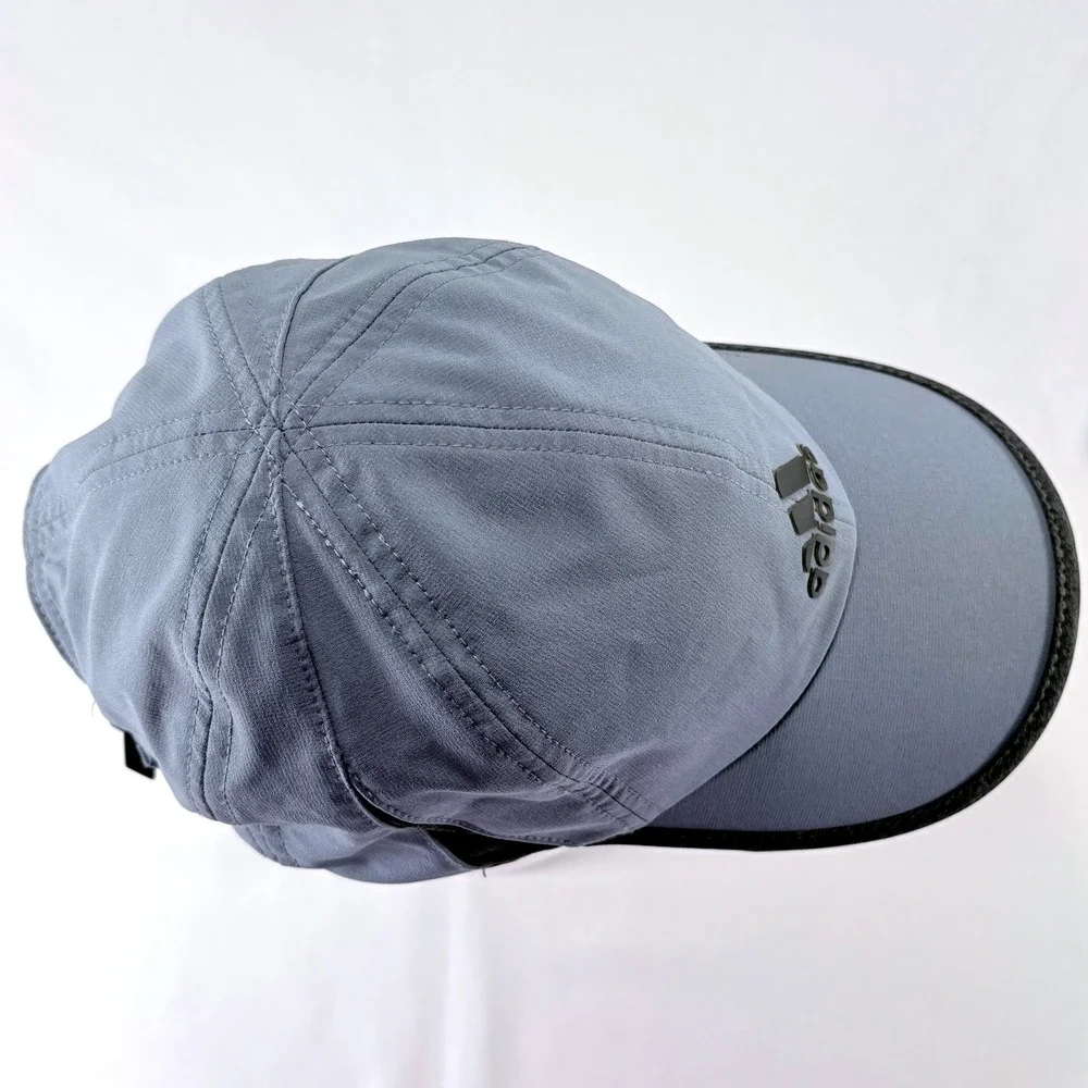 Adidas Climalite Gray Running Adjustable Sporty Performance Baseball Cap Hat